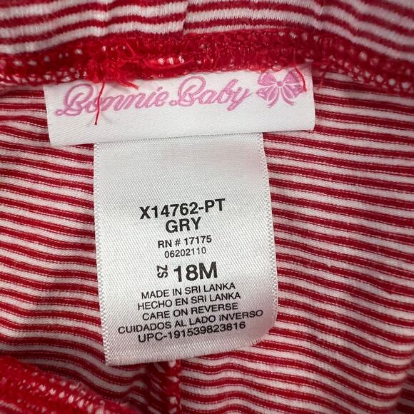 Bonnie Baby Girls 18M Christmas Reindeer Tunic & Striped Leggings Set - Picture 3 of 3